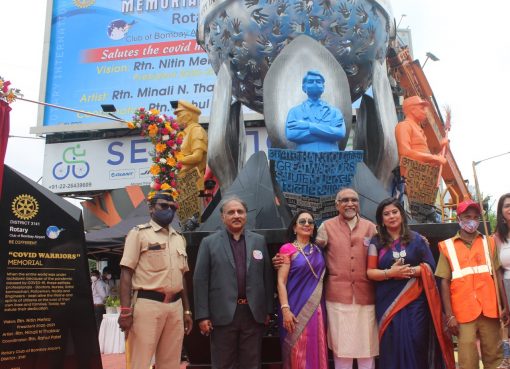 Memorial Dedicated to Corona Warrior Set Up At Bandra To Honour Frontline Workers